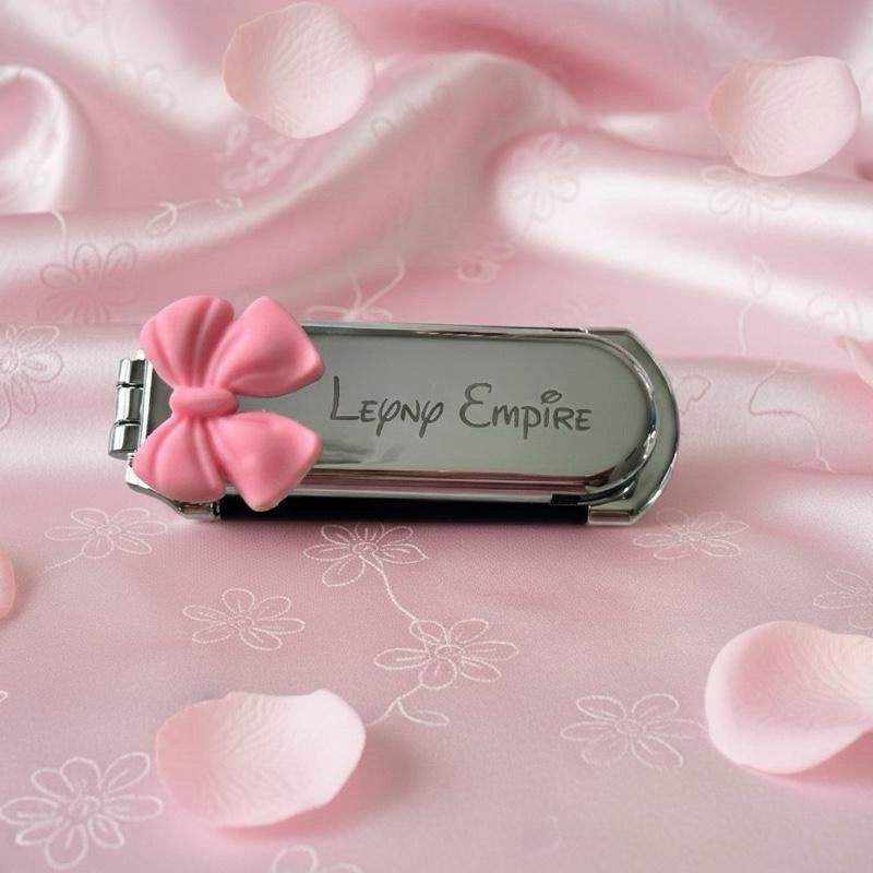 Lenny Empire Foldable Mini hair Brush with Mirror- Portable Travel Comb for Woman & Girls