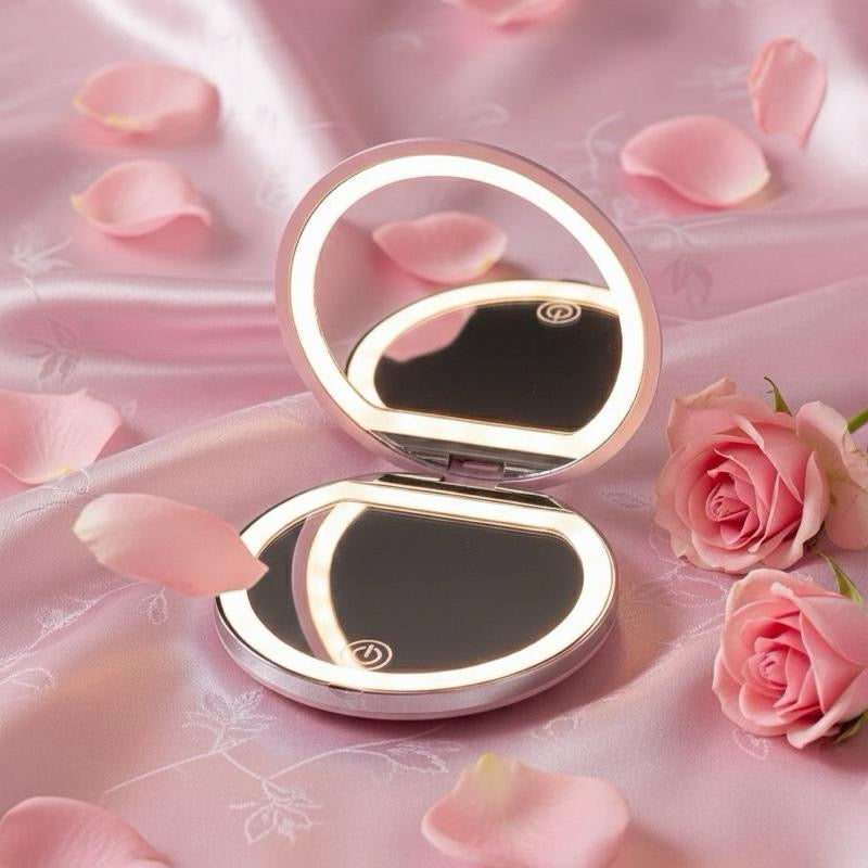 Leyny Empire Led Compact Mirror- Portable Light-Up Beauty Mirror